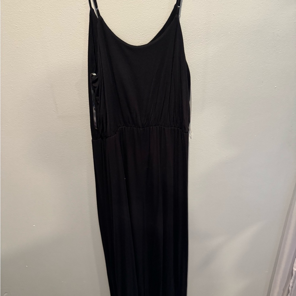 Lush Black Spaghetti Strap Slip Maxi Dress - Picture 4 of 5